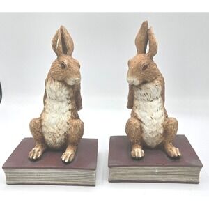 Ebros Gift Realistic Rabbit Bookends (Polyresin)